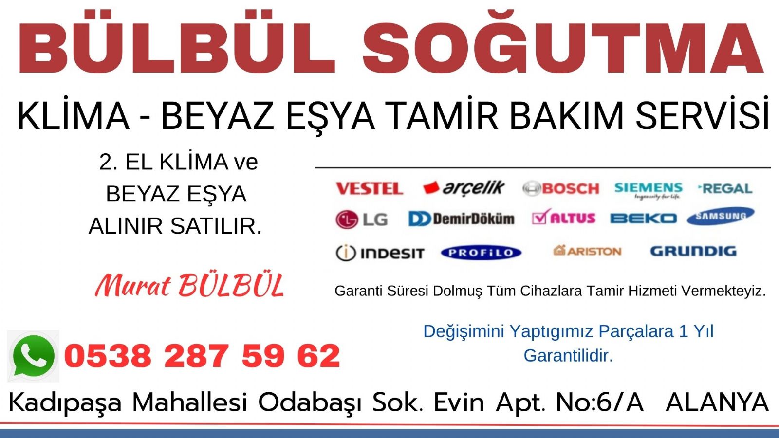 Mahmutlar Beyaz Eşya Servisi